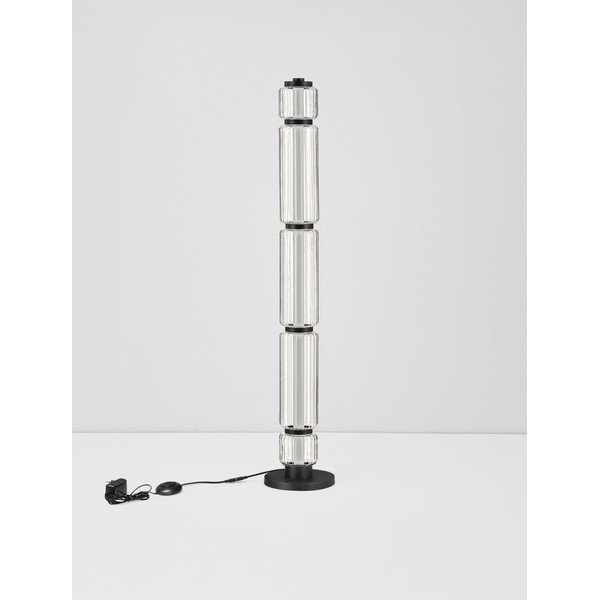 Matinės juodos spalvos iš stiklo pastatomas šviestuvas LED (aukštis 123 cm) Liesa – Nova Luce-image-4