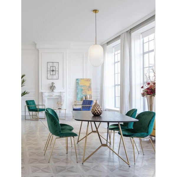 Baltos spalvos/auksinės spalvos iš stiklo kabantis šviestuvas ø 24 cm Chrysi – Nova Luce-image-2