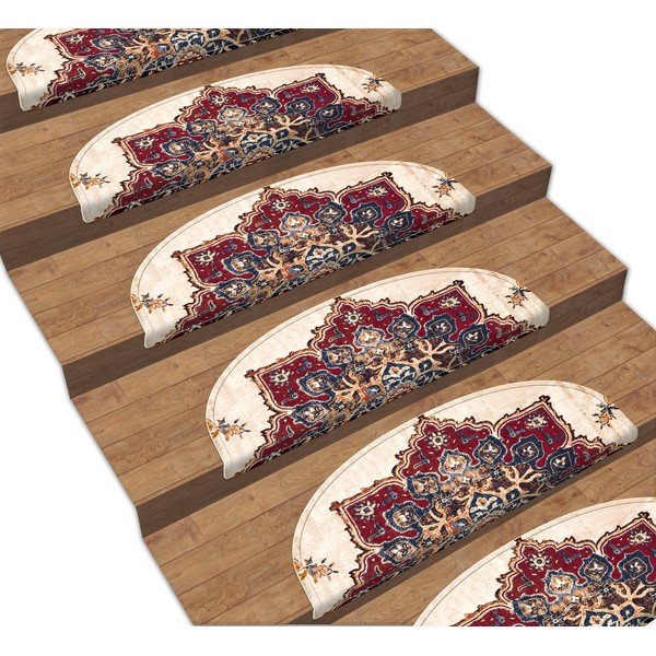 16 laiptų kilimų rinkinys Floral Path - Vitaus, 65x20 cm-image-1