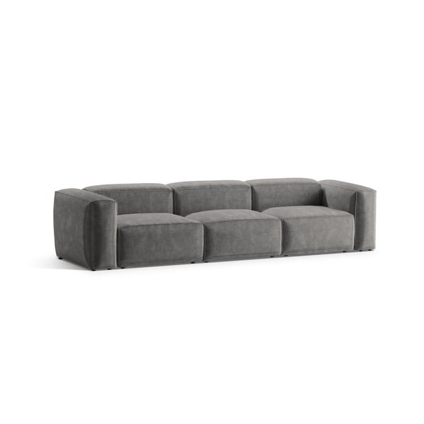 Šviesiai pilkos spalvos iš kordinio velveto sofa 364 cm Bergamo – Cosmopolitan Design-image-2