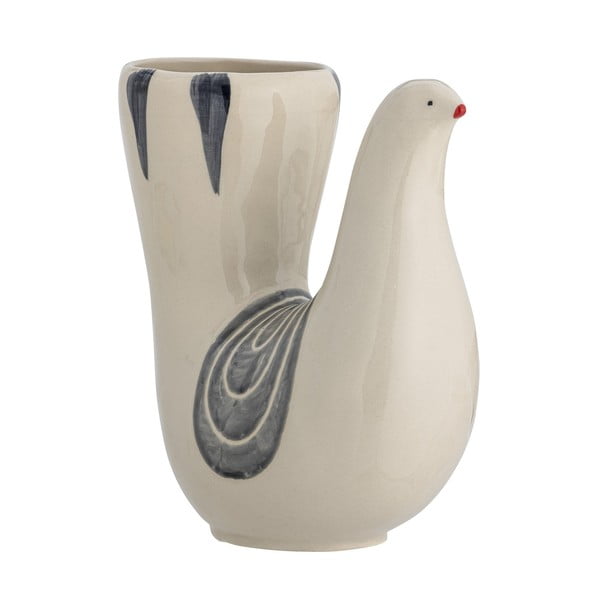 Iš akmens masės dažyta rankomis vaza kreminės spalvos (aukštis 19 cm) Trudy – Bloomingville-image-3