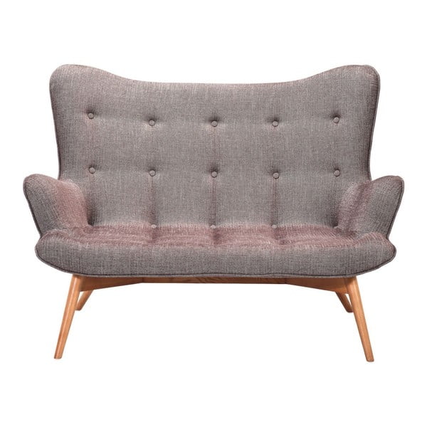 Pilkos ir rožinės spalvos dvivietė sofa Kare Design Angels