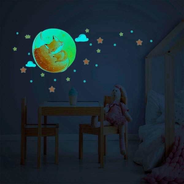 Vaikiškas sieninis lipdukas 30x30 cm Dreamy Fox - Ambiance-image-1