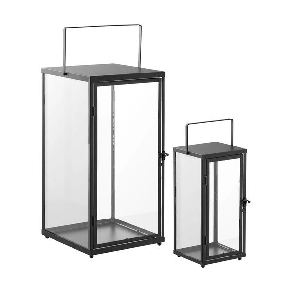 Iš stiklo žibintai 2 vnt. (aukštis 50 cm) Ibra – House Nordic