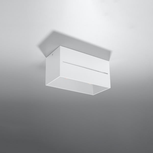 Lubinis šviestuvas baltos spalvos 10x20 cm su metaliniu gaubtu Lorum – Nice Lamps