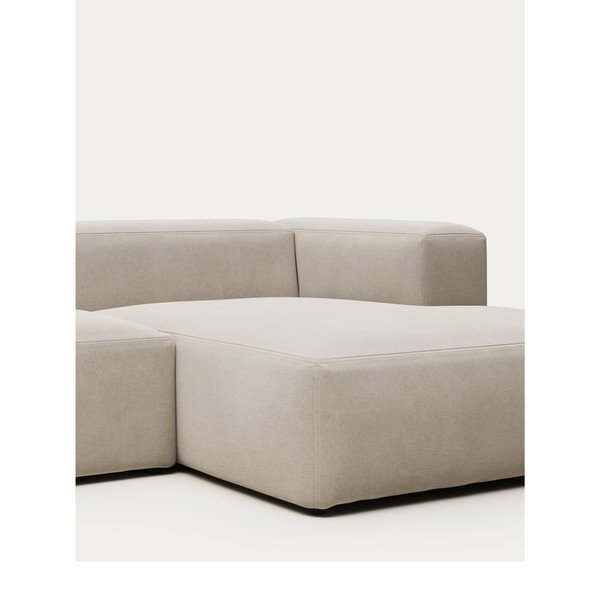 Kampinė sofa smėlio spalvos (su dešiniuoju kampu) Blok – Kave Home-image-1