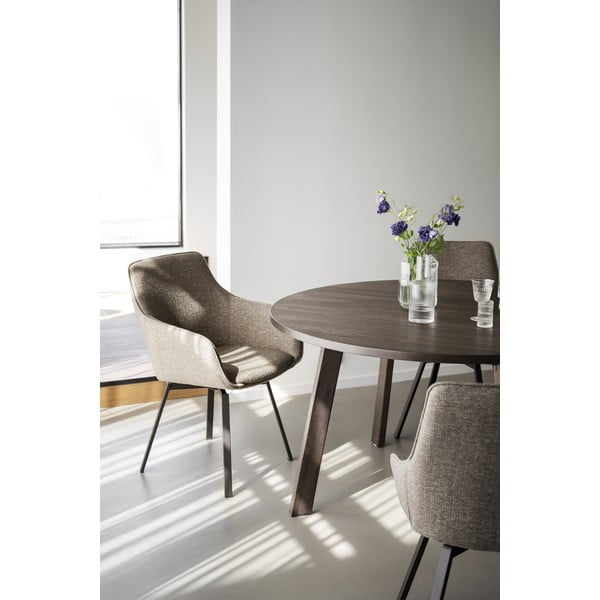 Smėlio spalvos iš audinio valgomojo kėdžių komplektas 2 vnt. Alison – Rowico-image-1