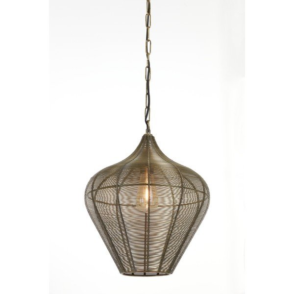 Bronzinės spalvos iš metalo kabantis šviestuvas ø 36 cm Alvaro – Light & Living-image-1