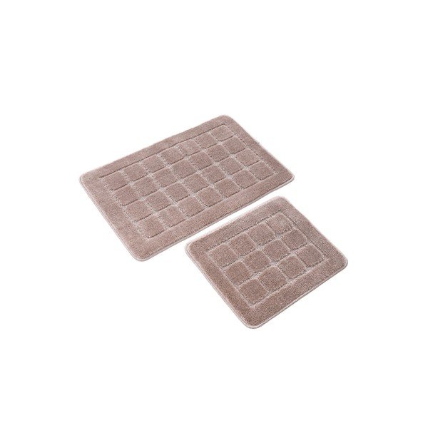 Rudos spalvos vonios kilimėliai 2 vnt. 50x80 cm Kareli – Foutastic