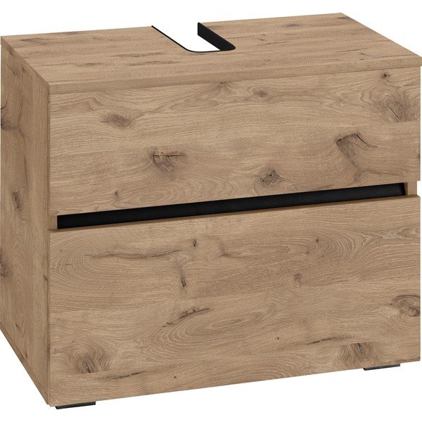 Spintelė po kriaukle natūralios spalvos iš ąžuolo 60x55 cm Wisla – Støraa-image-2