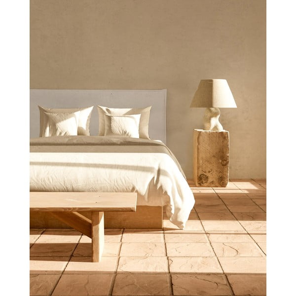 Smėlio spalvos minkštas lovos galvūgalis 160x100 cm Edmond - Really Nice Things-image-1