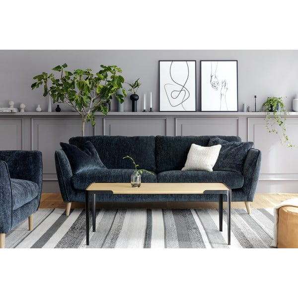 Mėlynos spalvos iš velveto sofa 227 cm Stella – Sits-image-1