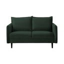 Tamsiai žalios spalvos iš velveto sofa 138 cm Juli – Ropez
