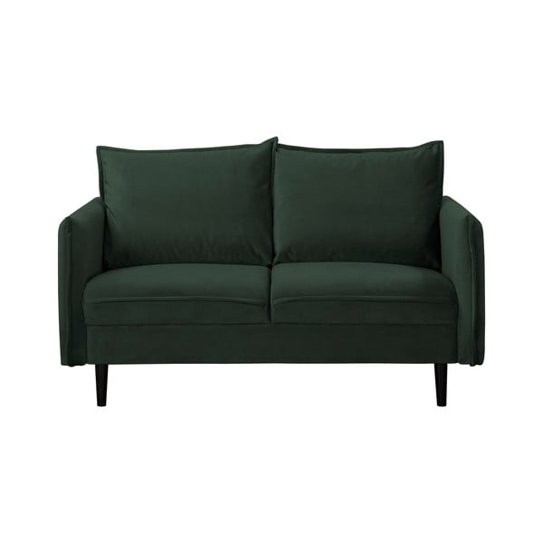 Tamsiai žalios spalvos iš velveto sofa 138 cm Juli – Ropez