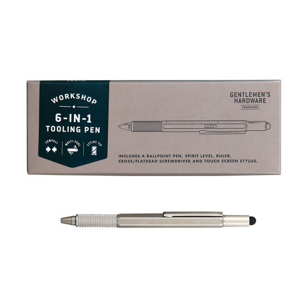 Sidabrinis daugiafunkcinis rašiklis 6 in 1 Gentlemen´s Hardware -image-2