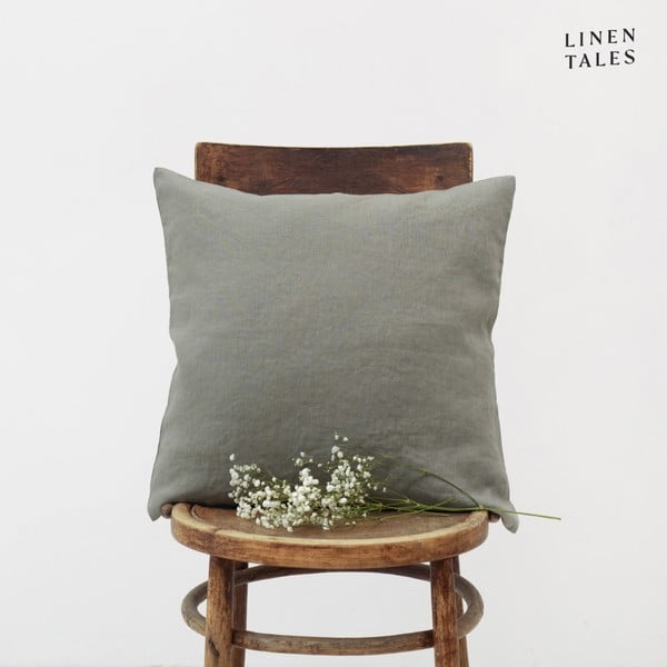Dekoratyvinis pagalvės užvalkalas iš lino 50x50 cm Khaki – Linen Tales