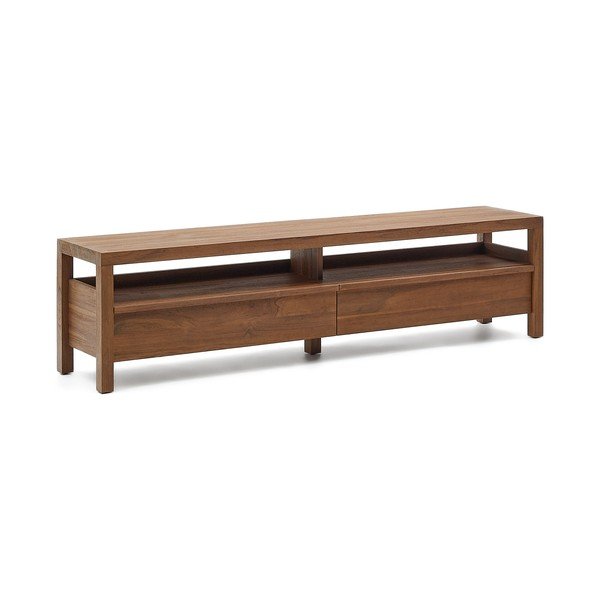 Iš tikmedžio masyvo TV spintelė natūralios spalvos 200x50 cm Sashi – Kave Home-image-2