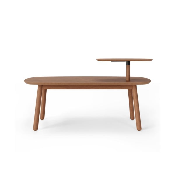 Kavos staliukas iš bukmedžio medienos rudos spalvos 56x120 cm Swivo – Umbra