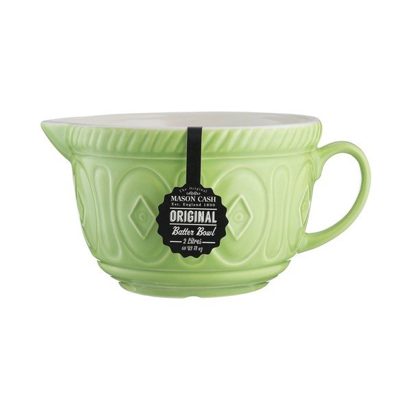 Šviesiai žalios spalvos akmens masės indas su piltuvėliu "Mason Cash Batter", 2 l-image-1