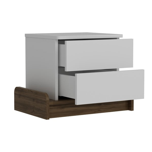 Naktinis staliukas baltos spalvos Marina – Kalune Design-image-2