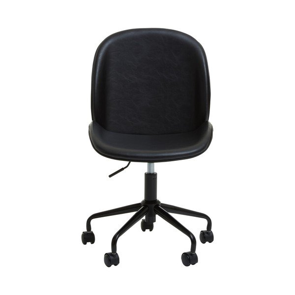 Juodos spalvos iš dirbtinės odos biuro kėdė Clinton – Premier Housewares-image-2