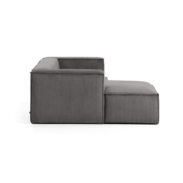 Pilka velvetinė kampinė sofa (kairysis kampas) Blok - Kave Home-image-2