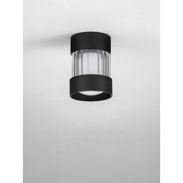 Matinės juodos spalvos iš aliuminio lubinis šviestuvas LED su pritemdymo funkcija su stiklo gaubtu Glovia – Nova Luce-image-3