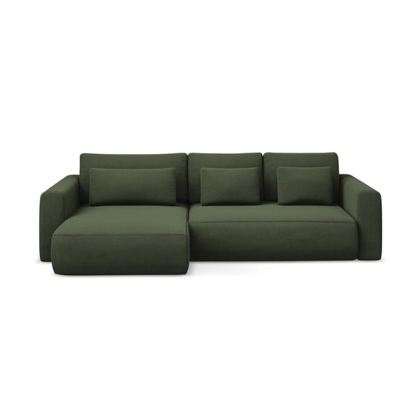 Khaki spalvos sulankstoma/su sandėliavimo vieta kampinė sofa (su kairiuoju kampu/su gultu) Kapua – Makamii