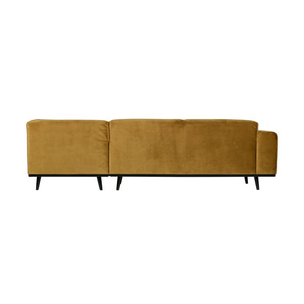 Geltonos spalvos iš velveto kampinė sofa (su dešiniuoju kampu/„L“ formos) Statement – WOOOD-image-2