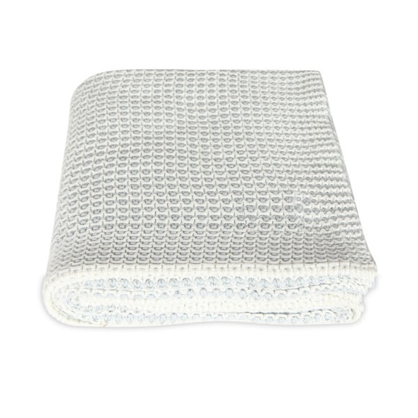 Šviesiai pilka vaikiška medvilninė antklodė Baby Ecru Lucky 90 x 90 cm
