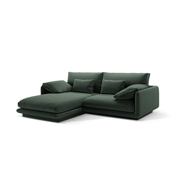 Kampinė sofa tamsiai žalios spalvos (su kairiuoju kampu) Torino – Micadoni Home-image-1
