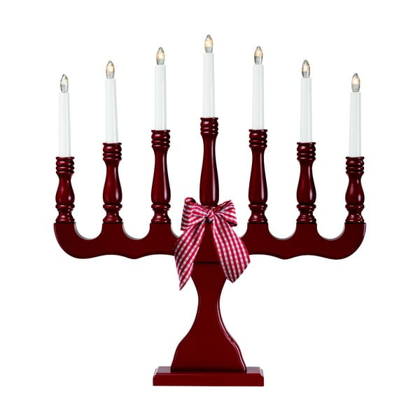 Raudona žvakidė Markslöjd Svaneholm, aukštis 58 cm