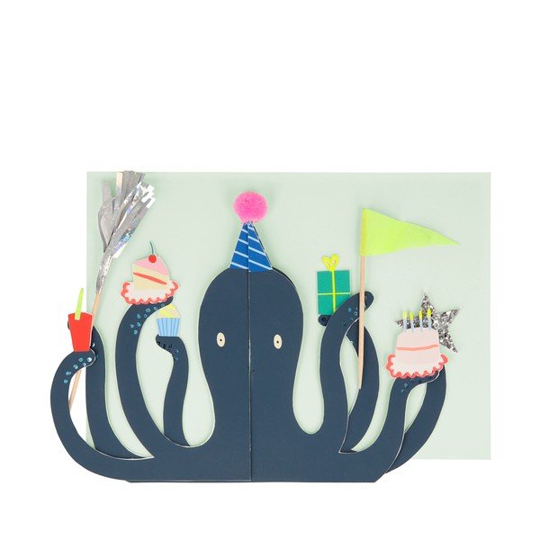 Atvirukas Party Octopus – Meri Meri-image-1
