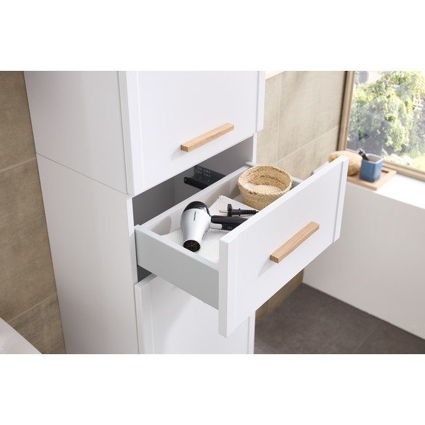 Baltos spalvos vonios daiktadėžė 184x45 cm Quickset 383 – Pelipal-image-4