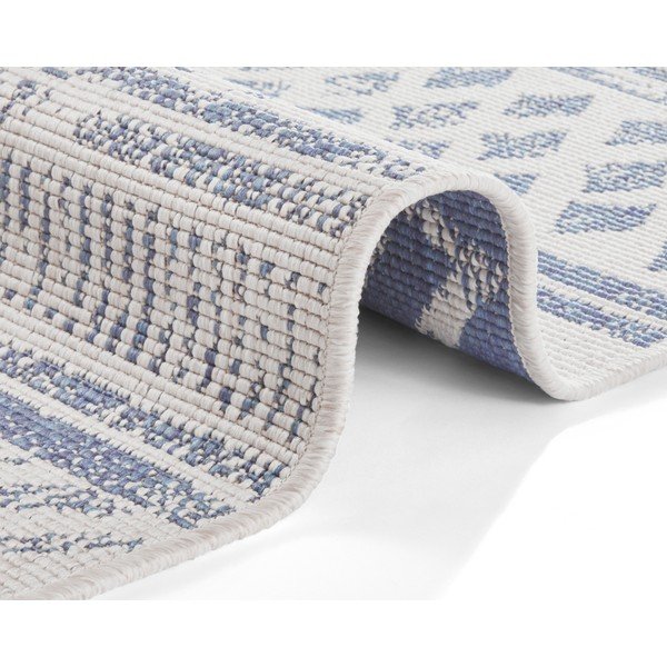 Mėlynos ir kreminės spalvos dvipusis lauko kilimas NORTHRUGS Biri, 80 x 250 cm-image-2