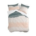 Viengulis antklodės užvalkalas iš medvilnės rožinės spalvos/pilkos spalvos 140x200 cm Seaside – Blanc