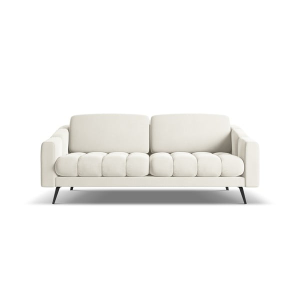 Baltos spalvos iš velveto sofa 202 cm Nalu – Makamii