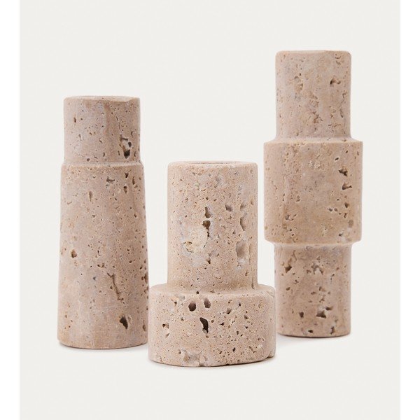 Iš akmens žvakidės 3 vnt. Majid – Kave Home-image-2