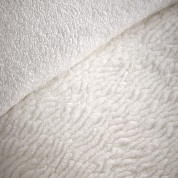 Kreminės spalvos viengulė patalynė 135x200 cm Textured Wave Faux Fur – Catherine Lansfield-image-3