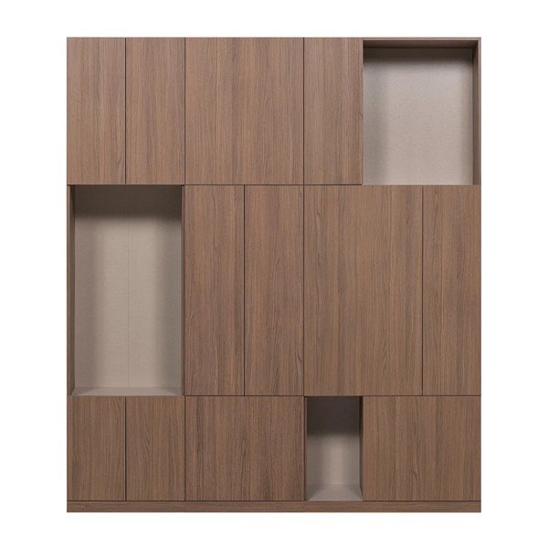 Tamsios natūralios spalvos modulinė spinta 188x215 cm Build – WOOOD