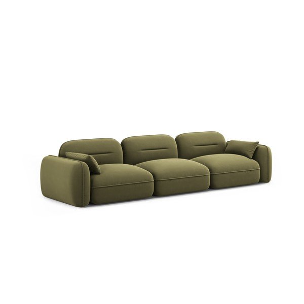 Iš velveto sofa žalios spalvos 320 cm Audrey – Interieurs 86-image-2