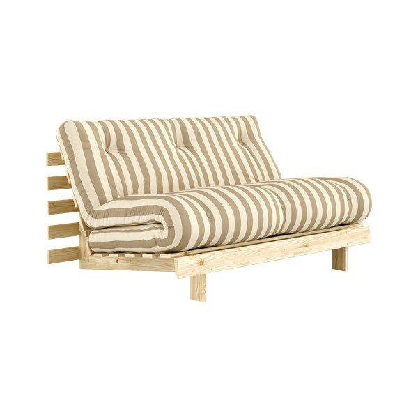 Smėlio spalvos/kreminės spalvos sulankstoma sofa 140 cm Roots – Karup