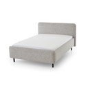 Smėlio spalvos dvigulė lova audiniu dengta su sandėliavimo vieta su lovos grotelėmis 160x200 cm Primo – Meise Möbel