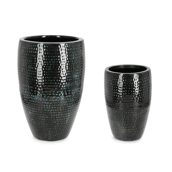Iš metalo/iš emalio rankų darbo vazonai 2 vnt. ø 45 cm Nirad – Bizzotto-image-2