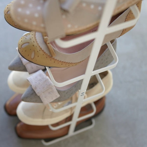 Iš metalo batų lentyna baltos spalvos Tower Shoe Rack – YAMAZAKI-image-1