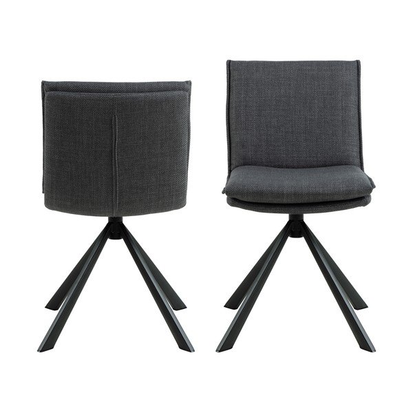 Valgomojo kėdė tamsiai pilkos spalvos Flynn – Actona-image-3