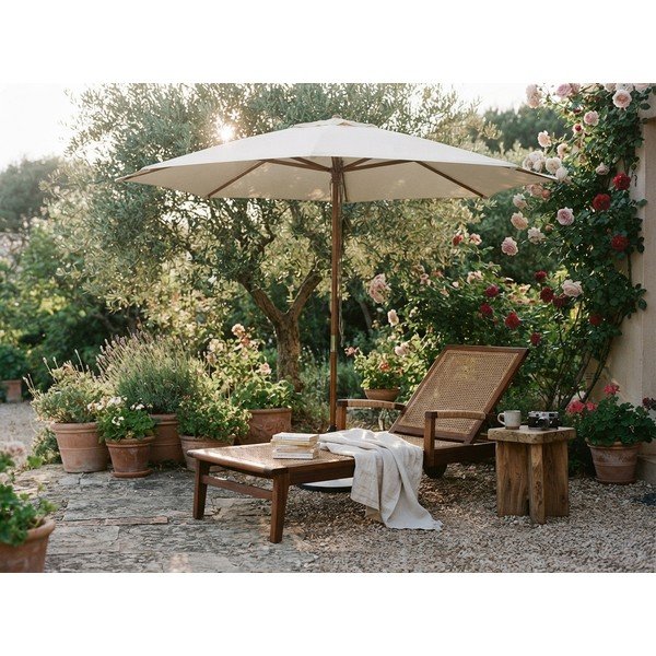 Smėlio spalvos skėtis nuo saulės ø 300 cm Syros – Bizzotto-image-1