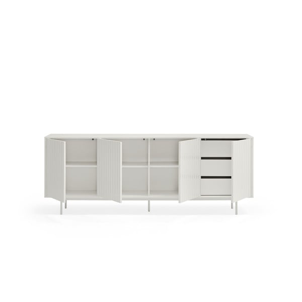 Žema šoninė spintelė baltos spalvos 211x80 cm Sierra – Teulat-image-3