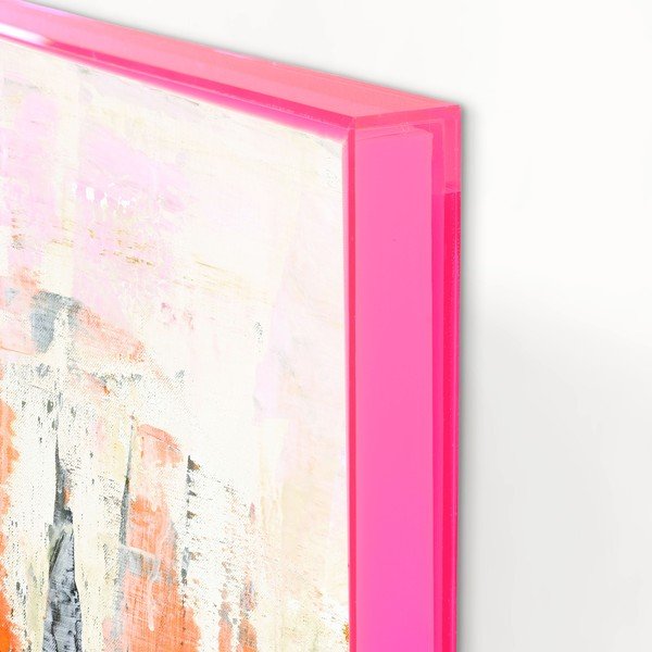 Spausdinti/su rankomis dažytais elementais paveikslai su rėmeliu/tapyba ant drobės 2 vnt. 41,5x41,5 cm New Age Pink – Malerifabrikken-image-2