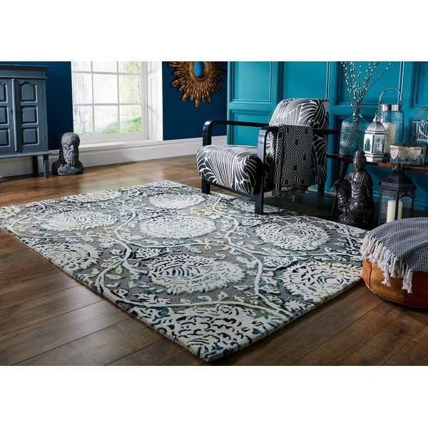 Pilkas rankomis austas kilimas "Flair Rugs Soho Vega", 120 x 170 cm-image-3